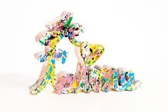 Je T'aime by Thierry Guetta, unique resin painted sculpture, sold Oct 2026