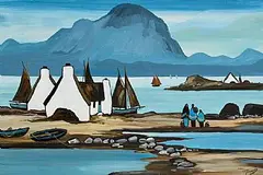 Galway Blue by J.P. Rooney, gouache on board, sold Oct 2026