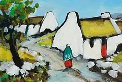 Shawlie Heading Home by Pat Murphy, acrylic on board, sold Oct 2026