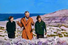 HRH Prince Charles in the Burren, Co. Clare by Michael Hanrahan, 2015, oil on board, sold Oct 2026