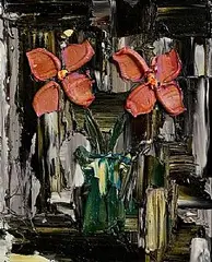 Orange Petals by Colin Flack, oil on panel, sold Oct 2026