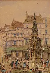Rouen Street Scene by Samuel Prout, watercolour on paper, sold Oct 2026
