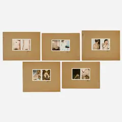 Untitled Polaroid diptychs (set of 5 works) by Jimmy De Sana, 1974, Polaroid Polacolor Pro 100 print mounted to board, sold Oct 2026