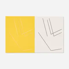 B/W Photogram and Paper Negative #36 by Richard Caldicott, 2013, photogram, graphite and cut paper negative, sold Oct 2026