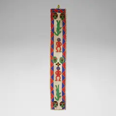 Diviners belt by Yoruba, cloth, beads, cowrie shells, sold Oct 2026