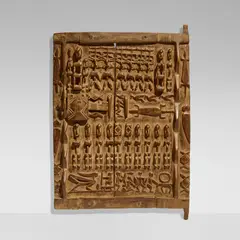 Granary door by Dogon, carved wood, sold Oct 2026