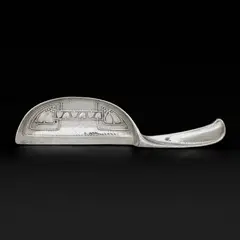 Arts & Crafts Tudric crumb tray, model 0509 by Archibald Knox, c. 1905, pewter, sold Oct 2026