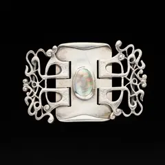 Arts & Crafts Cymric waist clasp by Oliver Baker, Sold with Van den Bosch box, sold Oct 2026