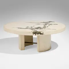 Terra coffee table by Silas Seandel, c. 1975, Etched signature to top 'Silas Seandel', sold Oct 2026
