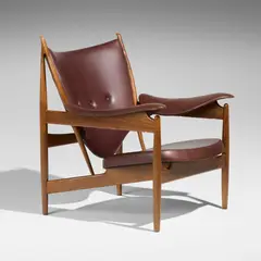 Chieftain chair by Finn Juhl, Illegible stamped manufacturer's mark to underside, sold Oct 2026