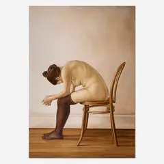Mujer sentada by Darío Morales, 1972, oil on canvas, sold Oct 2026