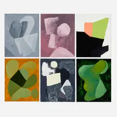 Six works from the Misturinhas series by Antonio Malta Campos, 2002-15, oil on cardstock, sold Oct 2026