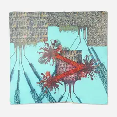 Untitled by Fabian Marcaccio, 1996-97, oil on canvas, copper piping, sold Oct 2026