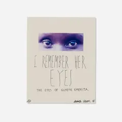 I Remember Her Eyes: The Eyes of Gutete Emerita by Alfredo Jaar, 1996, dye-bleach print, sold Oct 2026