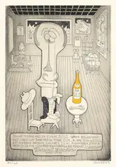 Dannet herre med en flaske solo søker bekjentskap... by Fredrik Stabel, print (other), sold Oct 2026
