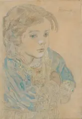 STUDIUM HELENKI by Stanisław Wyspiański, 1901, ołówek, pastel, papier naklejony na tekturę, sold Oct 2026