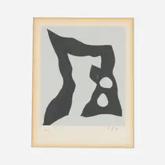 Voilier II (from the Le voilier dans la forêt suite) by Jean Arp, 1957, woodcut in colors on BFK Rives, sold Oct 2026