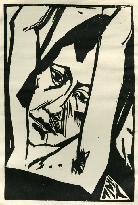 Erich Heckel, Mädchenkopf (Girl's Head), from Genius, Zeitschrift für werdende und alte Kunst (Magazine for Emerging and Ancient Art), Year 2, no. 1