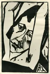 Erich Heckel, Mädchenkopf (Girl's Head), from Genius, Zeitschrift für werdende und alte Kunst (Magazine for Emerging and Ancient Art), Year 2, no. 1