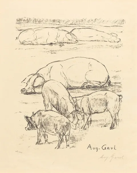 August Gaul, Pigs