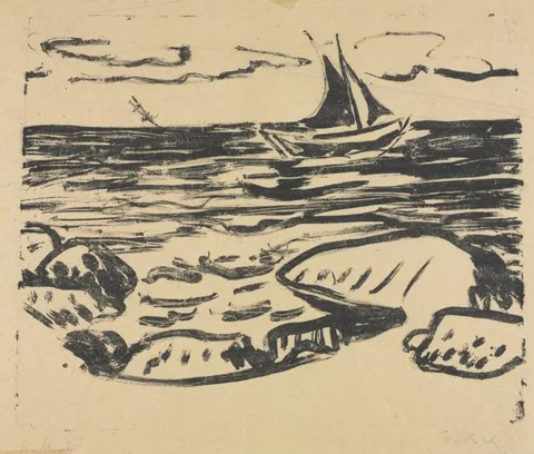 Ernst Ludwig Kirchner, The Sea near Staberhuk