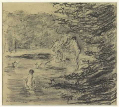Max Liebermann, Badende jongens in bosvijver