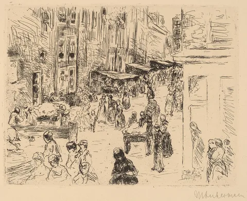 Max Liebermann, The Jewish Quarter in Amsterdam