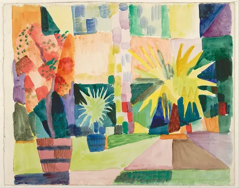 August Macke, Garden on Lake Thun