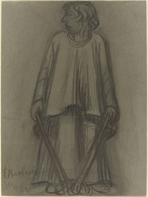 Ernst Barlach, Standing Figure with Extinguished Torches