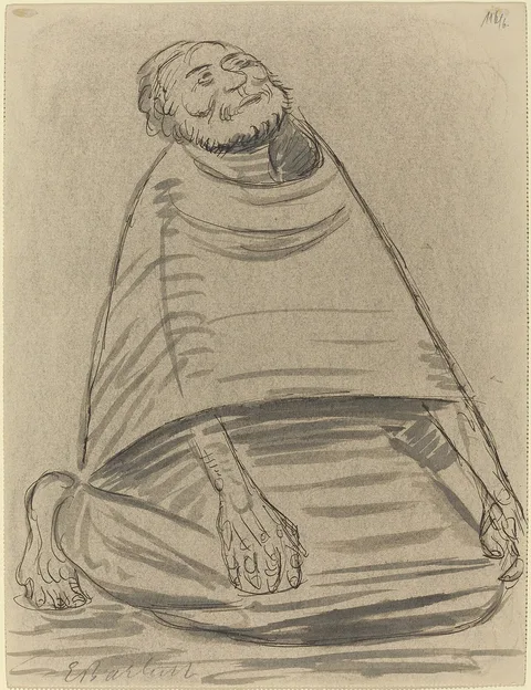 Ernst Barlach, Man Kneeling