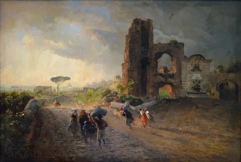 Oswald Achenbach, Roman Landscape