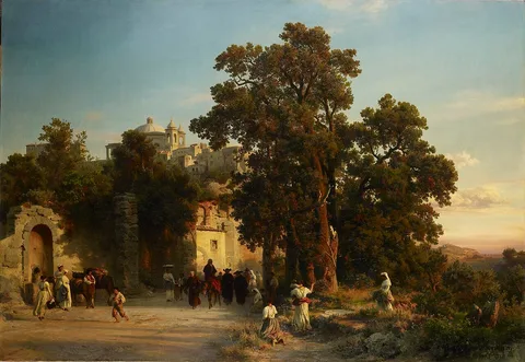 Oswald Achenbach, Evening
