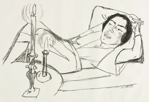 Max Beckmann, Reclining Woman (Portrait of Johanna Loeb) 