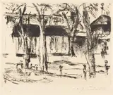 Lovis Corinth, Bahnhof Tiergarten (Court with Trees)