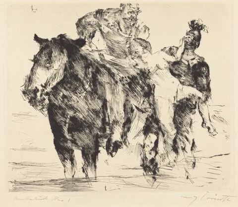 Lovis Corinth, Frauenräuber (Rape)