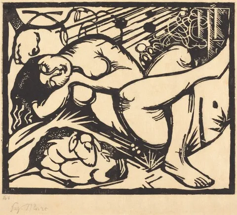 Franz Marc, Sleeping Shepherdess (Schlafende Hirtin)
