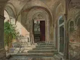 Fritz von Wille, Bonn Minster, View of the Cloister in the Church