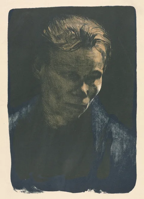 Käthe Kollwitz, Working Woman with Blue Shawl