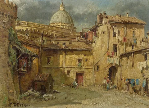 Carl Wuttke, in the Street of Rome