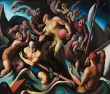 Thomas Hart Benton, People of Chilmark (Figure composition)