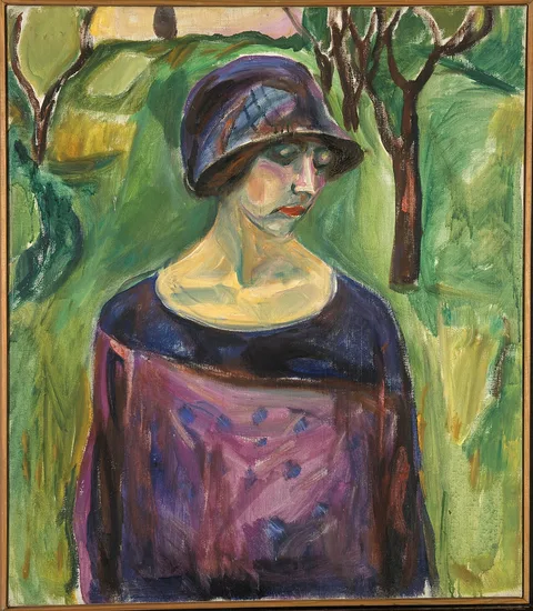 Edvard Munch, Birgit Prestøe in the Garden