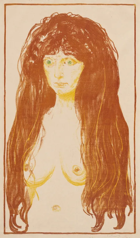 Edvard Munch, Woman with Red Hair and Green Eyes (The Sin)