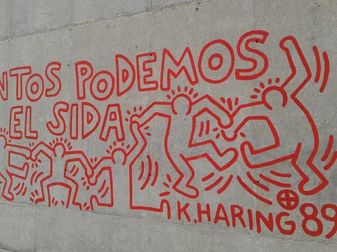 Keith Haring, Together we can stop AIDS