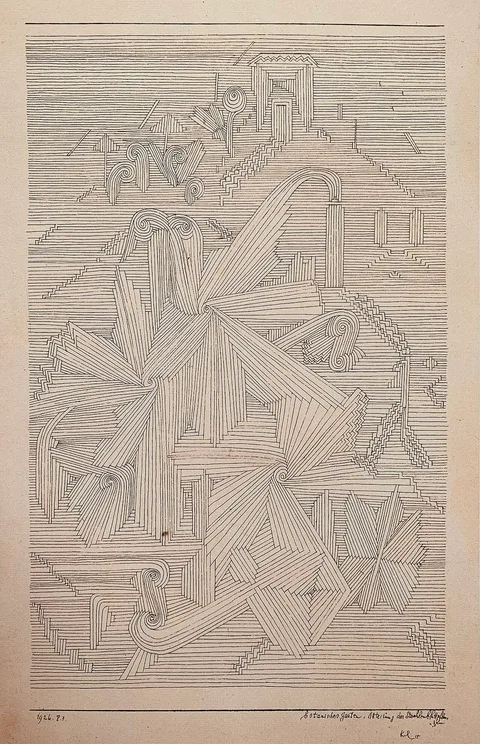 Paul Klee, Botanical garden, section with the ray-leaved plants