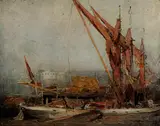 Arthur Streeton, Hay Barges on the Thames