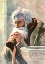 Julian Fałat, Old man praying