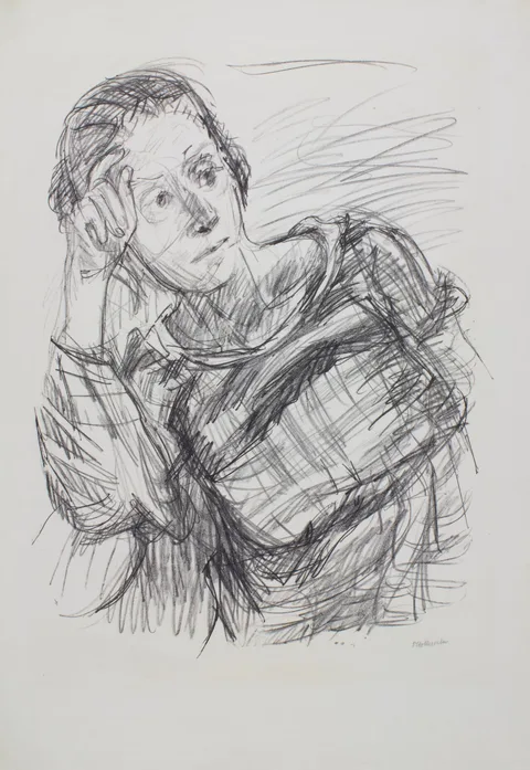 Oskar Kokoschka, Portrait of Kamilla Swoboda, No. 5, from the series Variations on a Theme