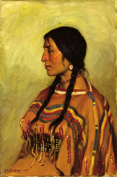 Joseph Henry Sharp, Blackfoot Indian Girl