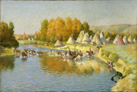 Joseph Henry Sharp, Encampment of Crow Indians
