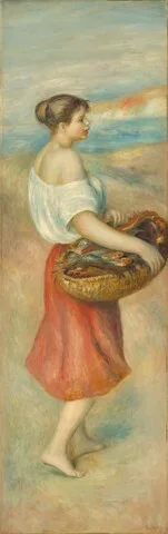 Pierre-Auguste Renoir, Girl with a Basket of Fish